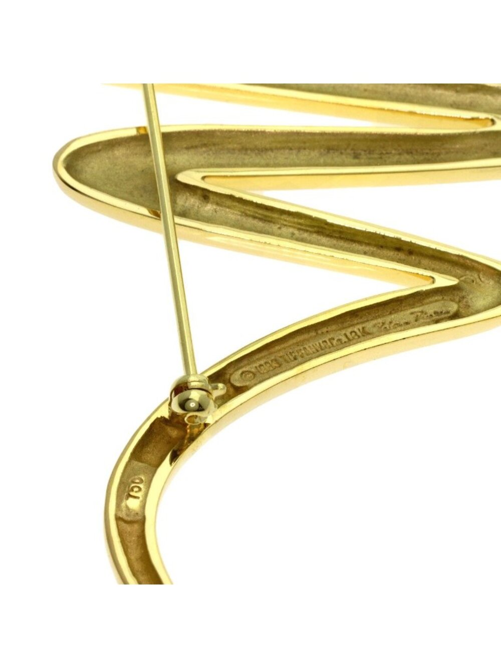Tiffany & Co Scribble Brooch 18k Yellow Gold - Picture 2 of 3